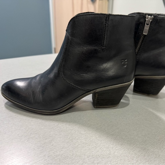 Frye Shoes - Frye Ankle Boots, 6.5, Black Leather, Side Zip, 2” Heel NWOT